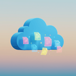 Cloudsymbol mit Dokumenten
