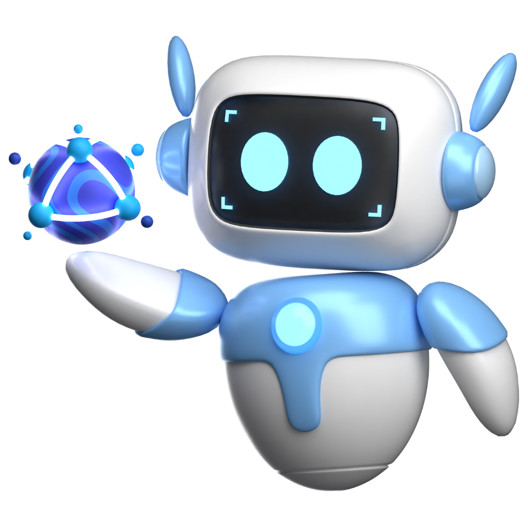 Roboter mit Symbol für Automatisierung