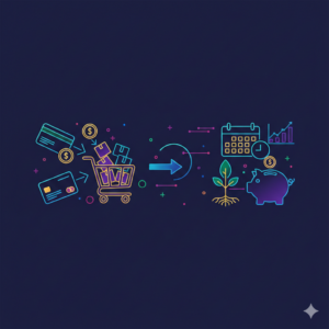 Mystische Illustration eines verzauberten Waldes mit leuchtenden magischen Symbolen und verschlungenen Baumwurzeln.